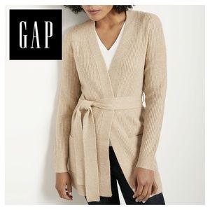 Cream Belted Cardigan with pockets | Medium